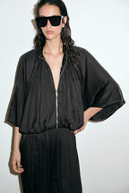 Black Luna Satin Set