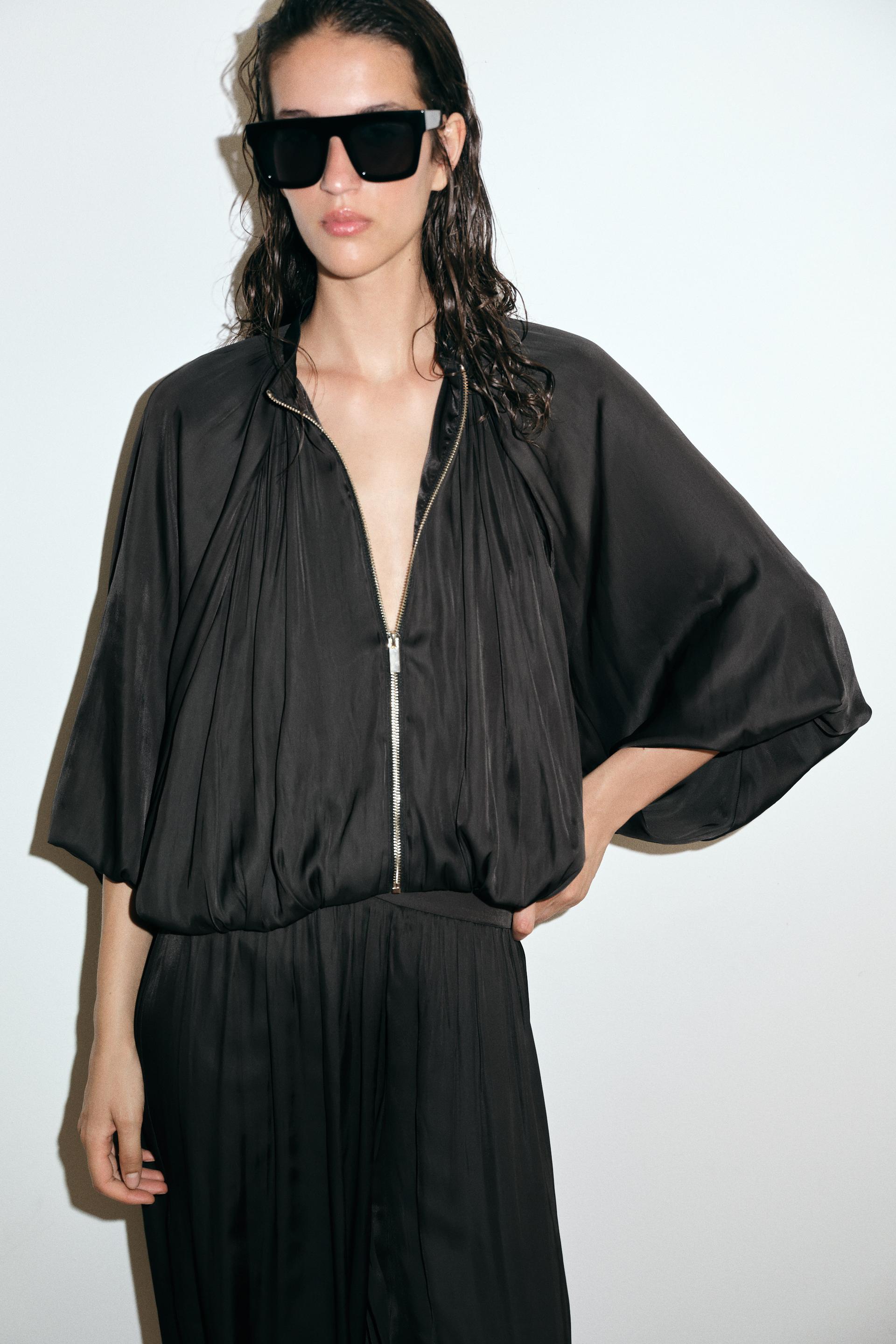 Black Luna Satin Set