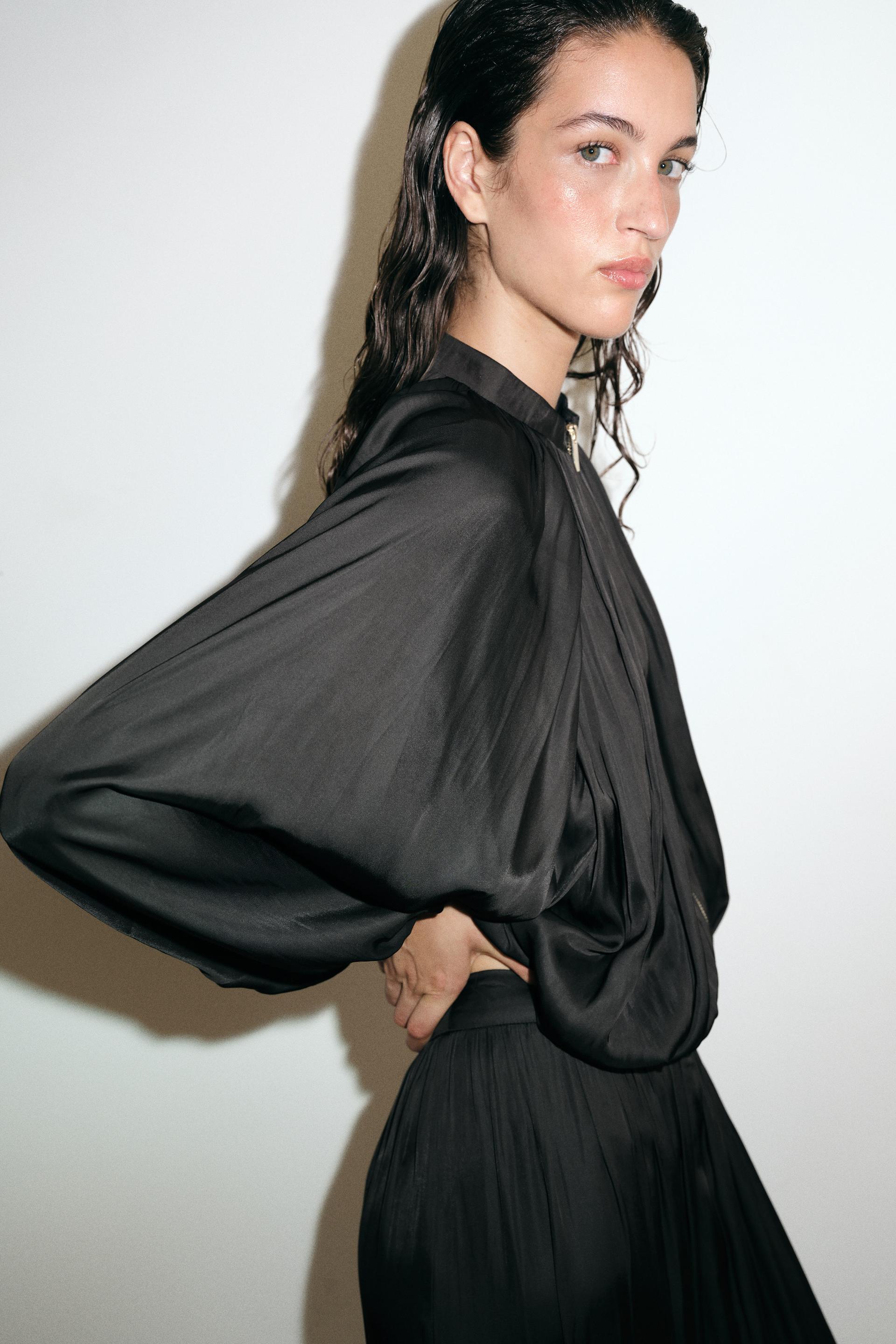 Black Luna Satin Set