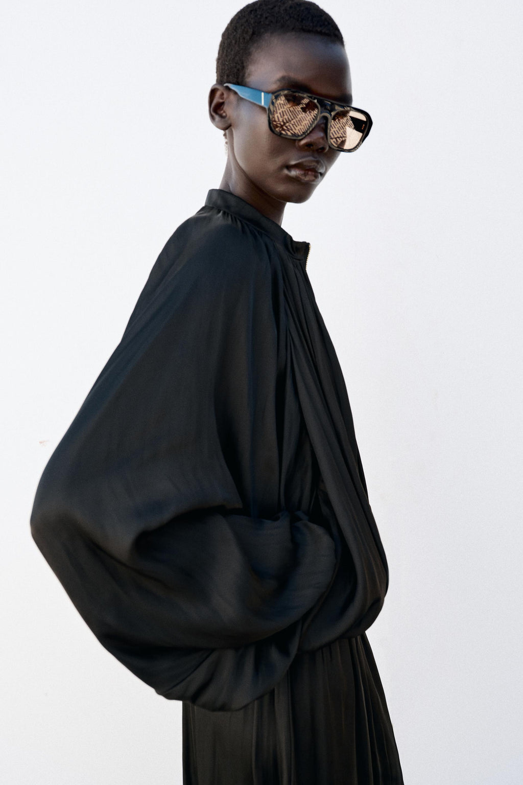 Black Luna Satin Set