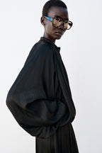 Black Luna Satin Set