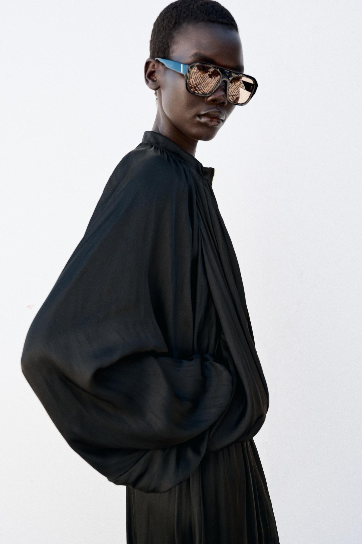 Black Luna Satin Set