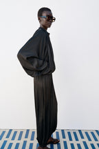 Black Luna Satin Set