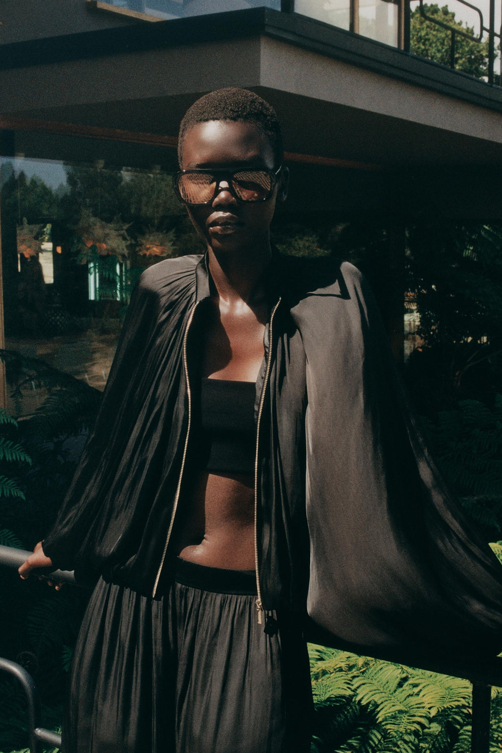 Black Luna Satin Set