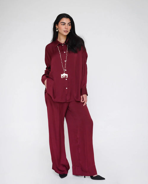 Flowy Edit Set Burgundy