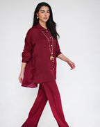 Flowy Edit Set Burgundy