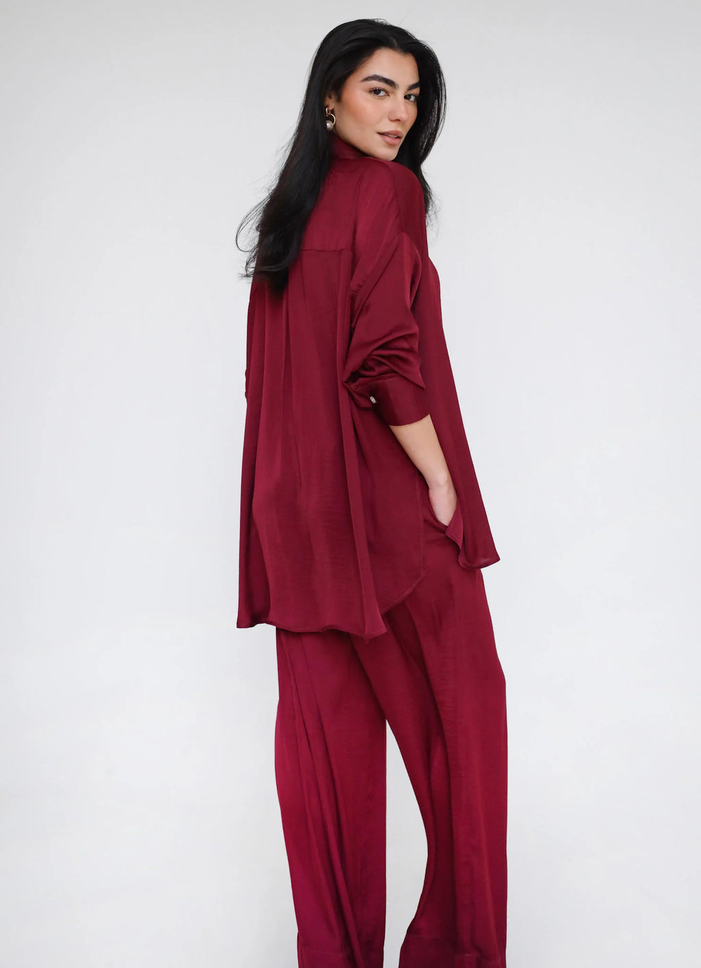Flowy Edit Set Burgundy