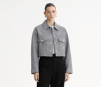 Uni-Size Grey Slate Cropped Jacket