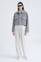 Uni-Size Grey Slate Cropped Jacket