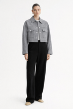 Uni-Size Grey Slate Cropped Jacket