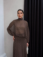 Polka Dots Chocolate set Brown