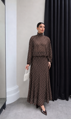 Polka Dots Chocolate set Brown