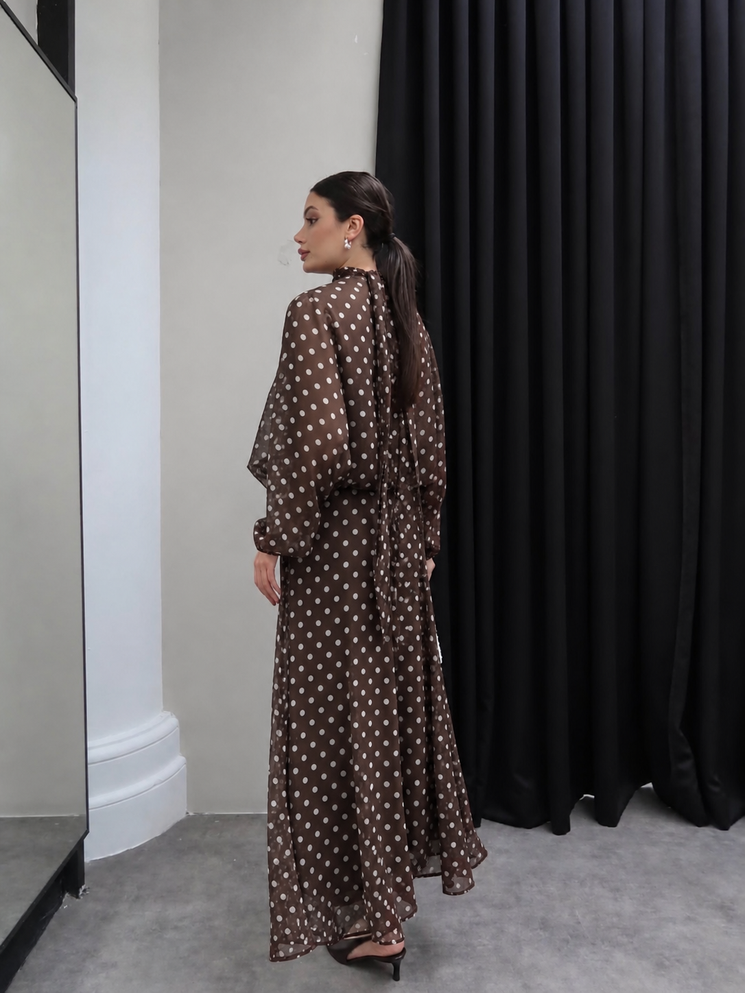 Polka Dots Chocolate set Brown